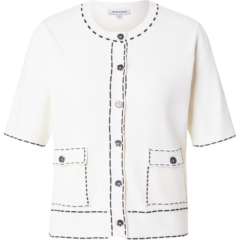 MORE & MORE Kardigán čierna / šedobiela 67853834