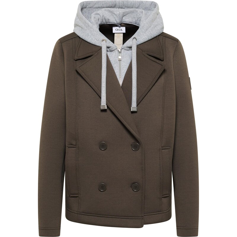 CECIL Prechodná bunda čokoládová / svetlosivá 67853886