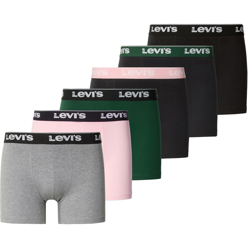 LEVIS Boxerky svetlosivá / sivá melírovaná / ružová / čierna 67853942
