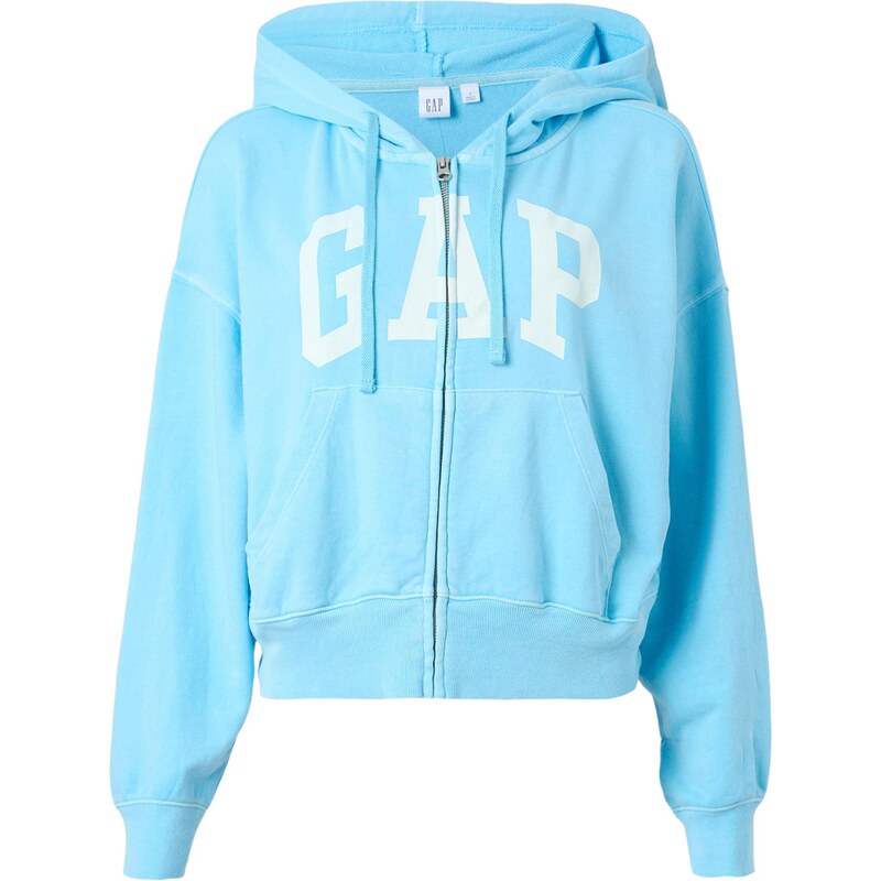 GAP Tepláková bunda HERITAGE nebesky modrá / biela 67853998