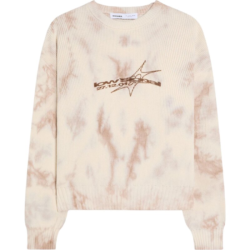 Bershka Sveter béžová / hnedá 67854046
