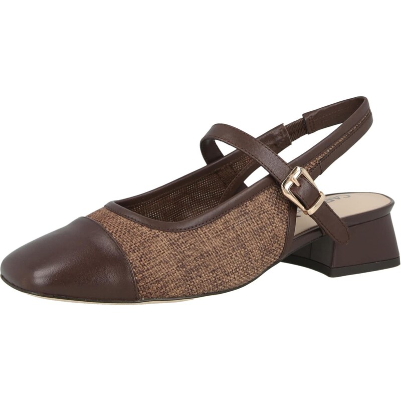 CAPRICE Lodičky s otvorenou pätou hnedá / tmavošedá 67854111