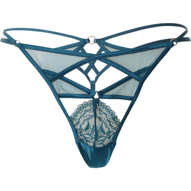 Hunkemöller Tangá Amel modrozelená 67854129