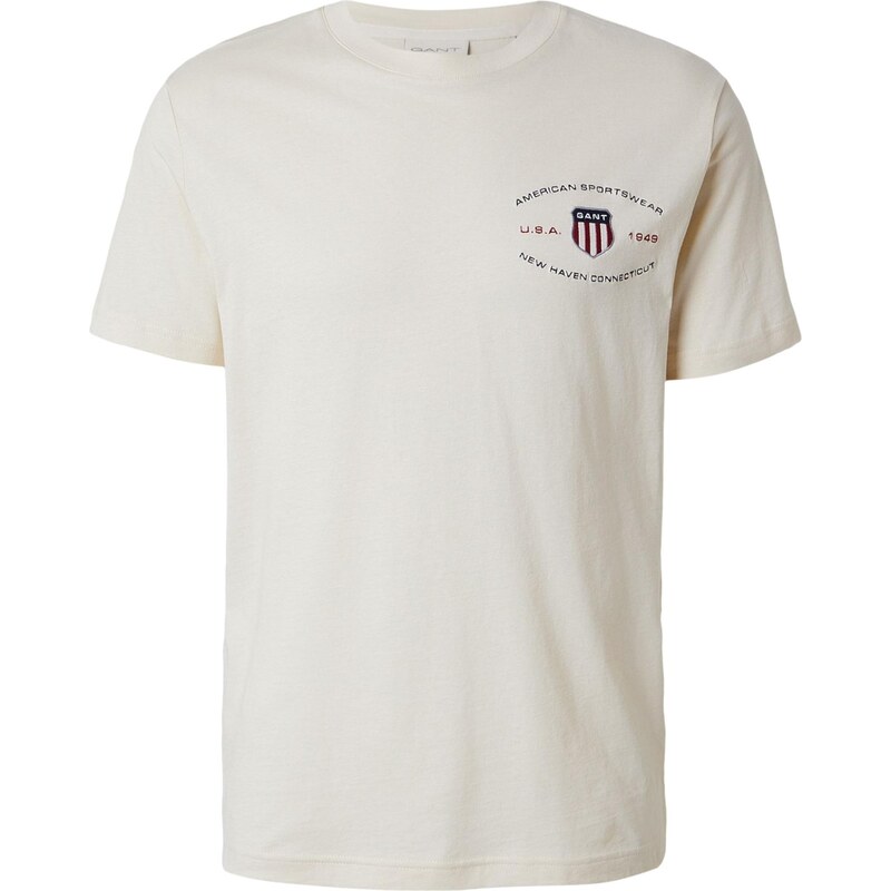 GANT Tričko krémová / námornícka modrá / tmavočervená 67854182