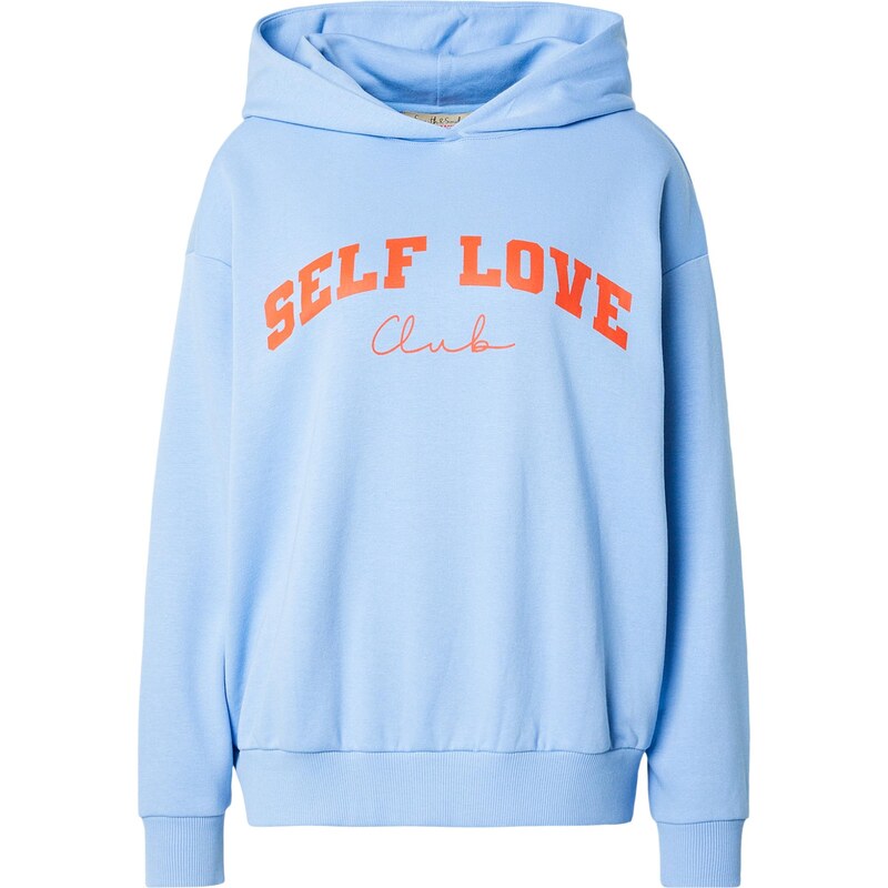 Smith&Soul Mikina Self Love nebesky modrá / koralová 67854237