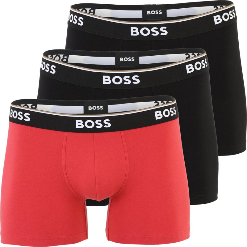 BOSS Boxerky Power červená / čierna / biela 67854372