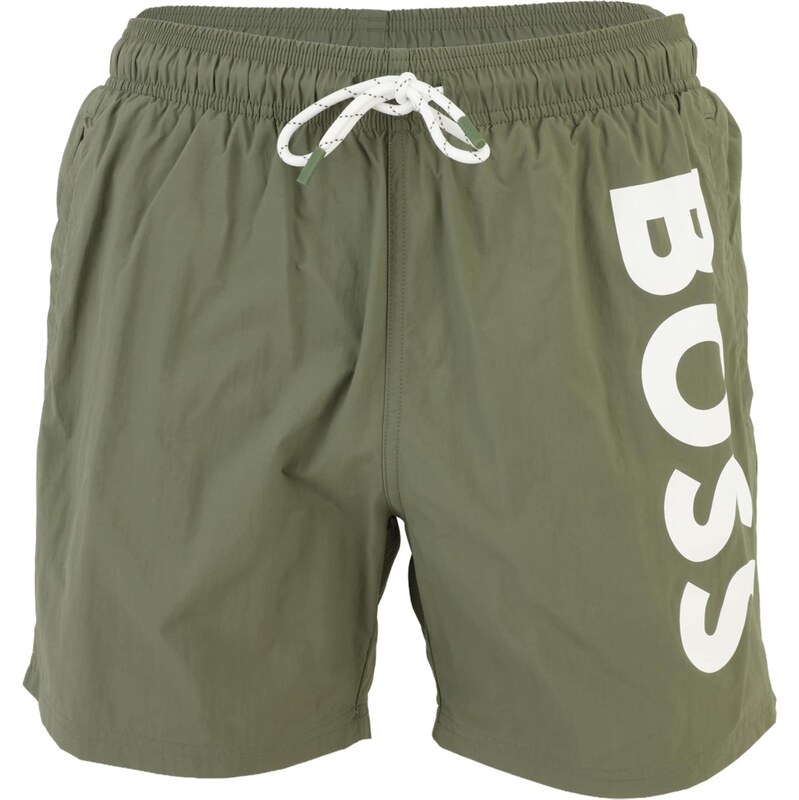 BOSS Plavecké šortky Octopus olivová / biela 67854355