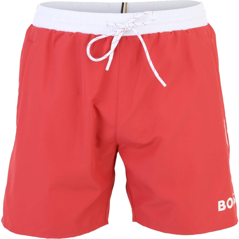 BOSS Plavecké šortky Starfish krvavo červená / biela 67854365
