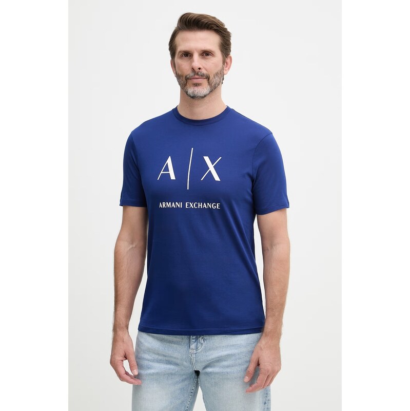 Pánske bavlnené tričko Armani Exchange 67848194