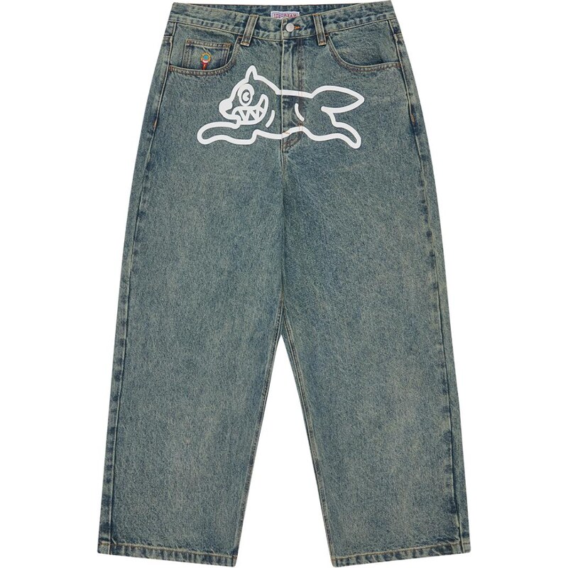 ICECREAM Running Dog Double Scoop Denim Pants Vintage Wash - Pánske - 67855717