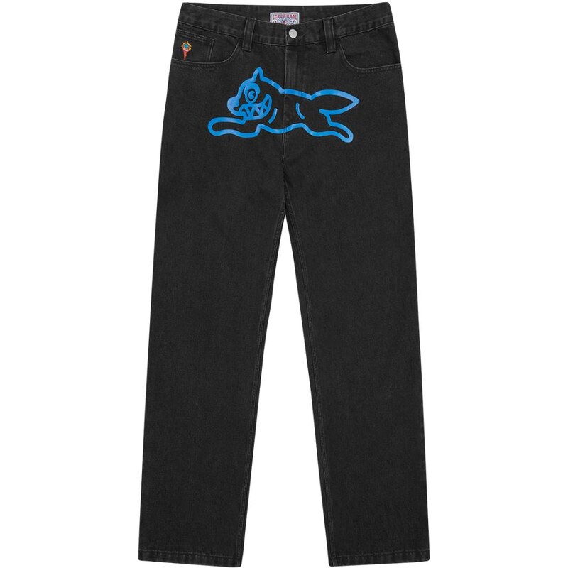 ICECREAM Running Dog Double Scoop Denim Pants Black - Pánske - 67855730