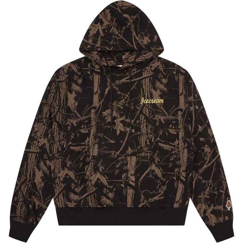 ICECREAM Tree Camo Popover Hoodie - Pánske - Mikina ICECREAM - Čierne 67855728
