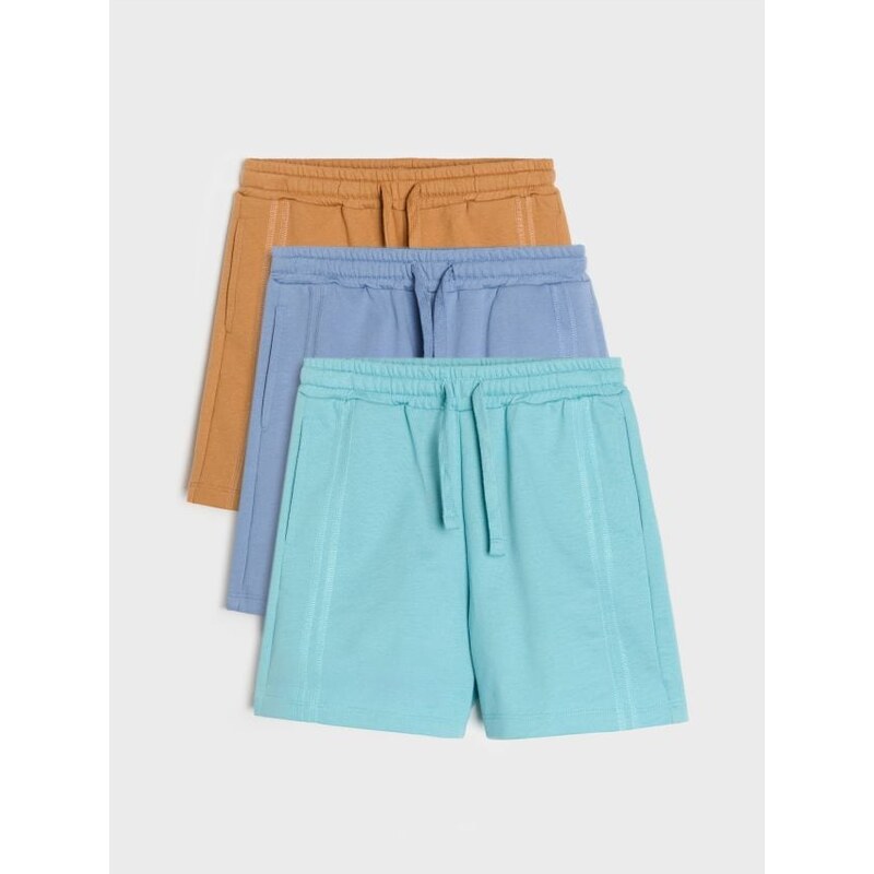 Sinsay - Bavlnené šortky 3 pack - hnedá 67859458