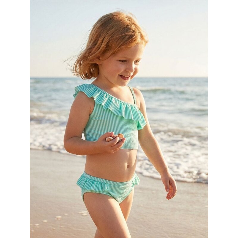 Sinsay - Dvojdielne plavky s asymetrickým výstrihom a volánom - 67885856