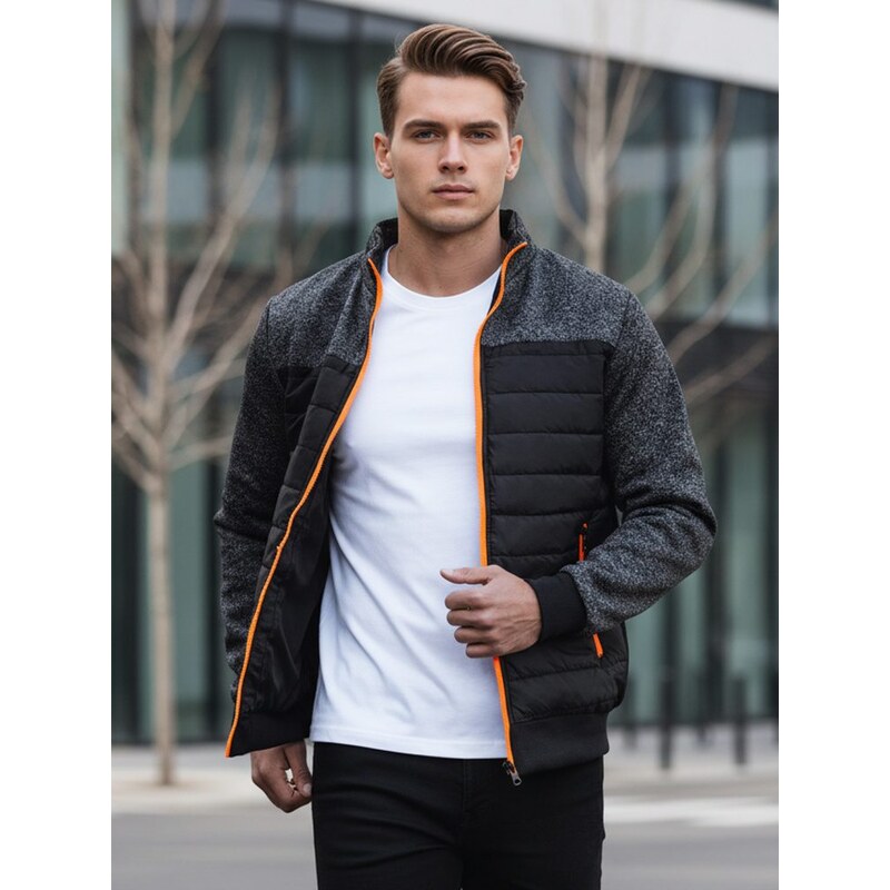 Buďchlap Zaujímavá čierna prechodná bunda 46472300