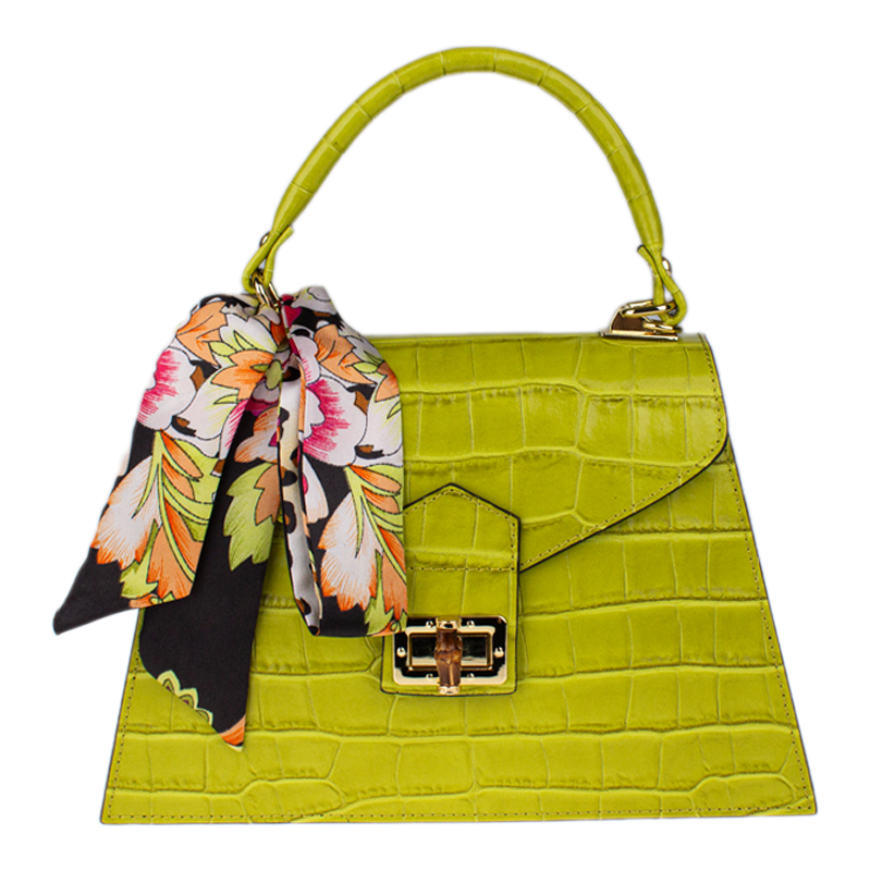 Zelená kožená talianska crossbody kabelka Flavia Cocco Mela 67857529