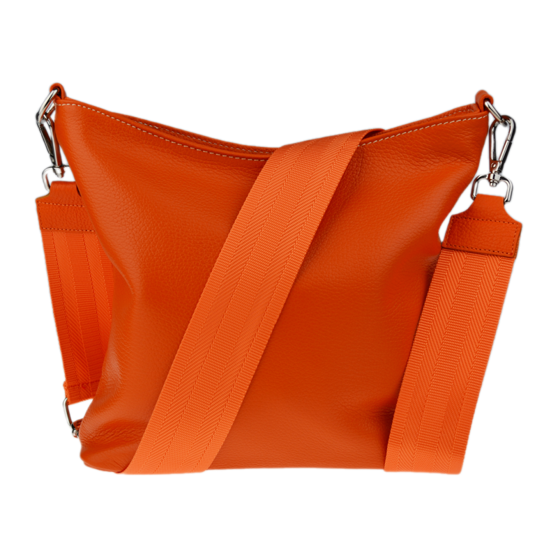 Oranžová kožená talianska crossbody kabelka Amalia Arancia II 67861736