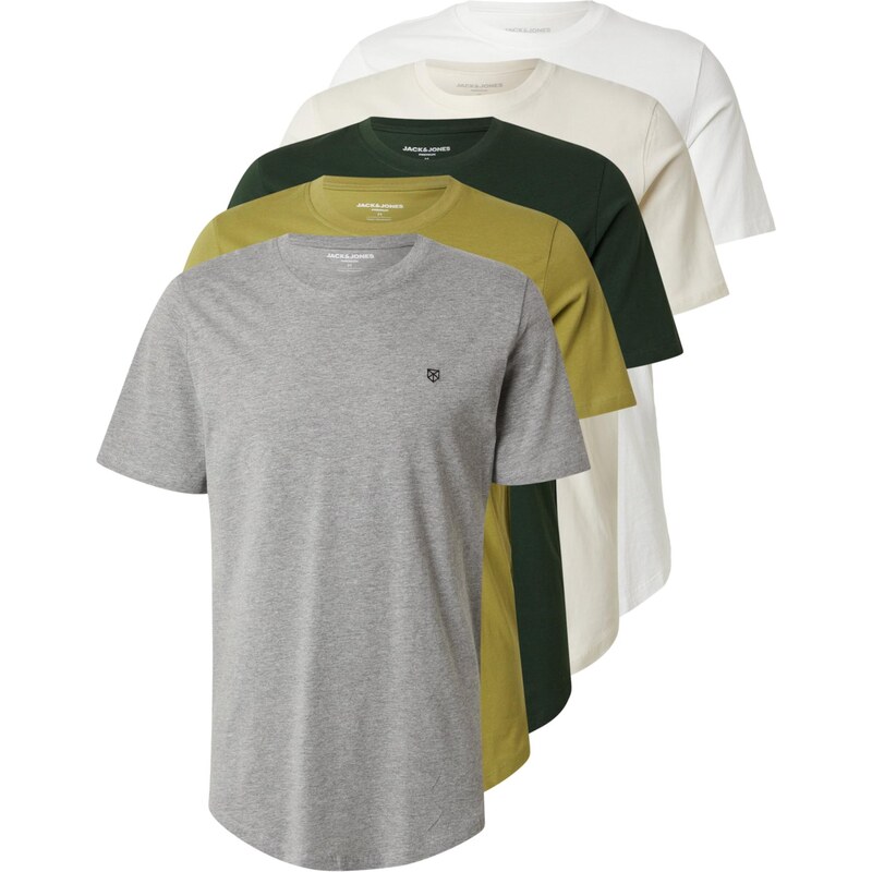 Jack & Jones Premium Tričko JPRBLABRODY béžová / olivová / tmavozelená 67863368
