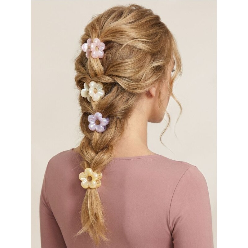 Sinsay - Súprava 4 sponiek do vlasov - viacfarebná 67923729