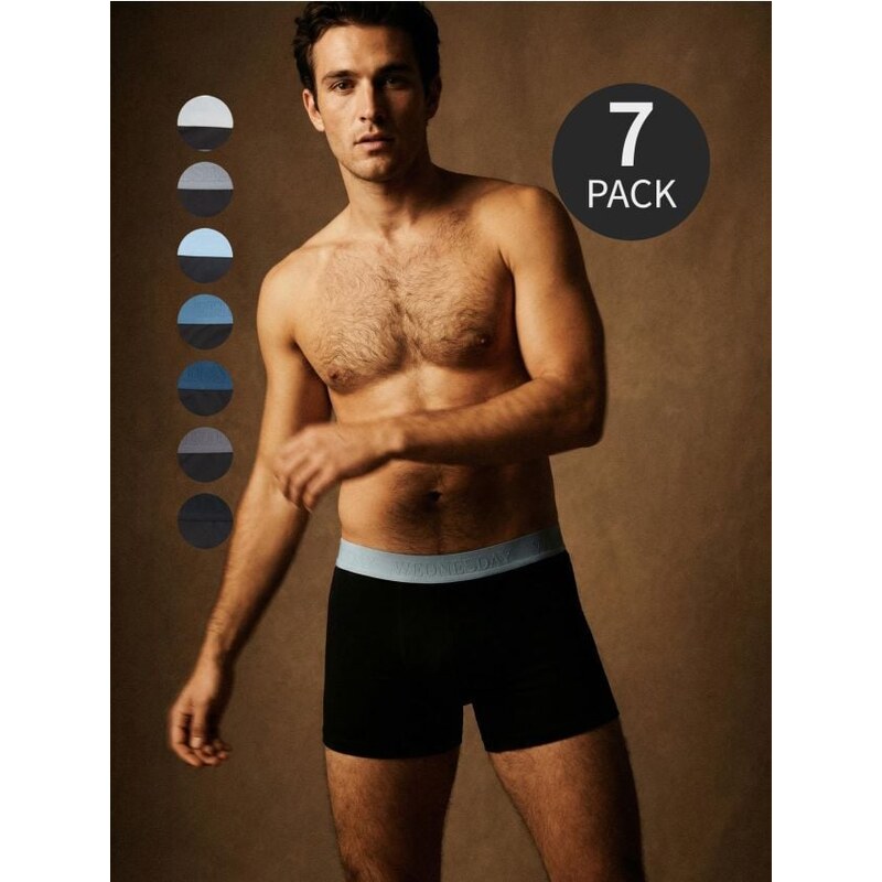 Sinsay - Boxerky OEKO-TEX 7 pack - čierna 67494525