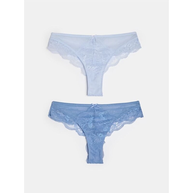 Sinsay - Čipkované brazilské nohavičky 2 balenie - viacfarebná 67860593