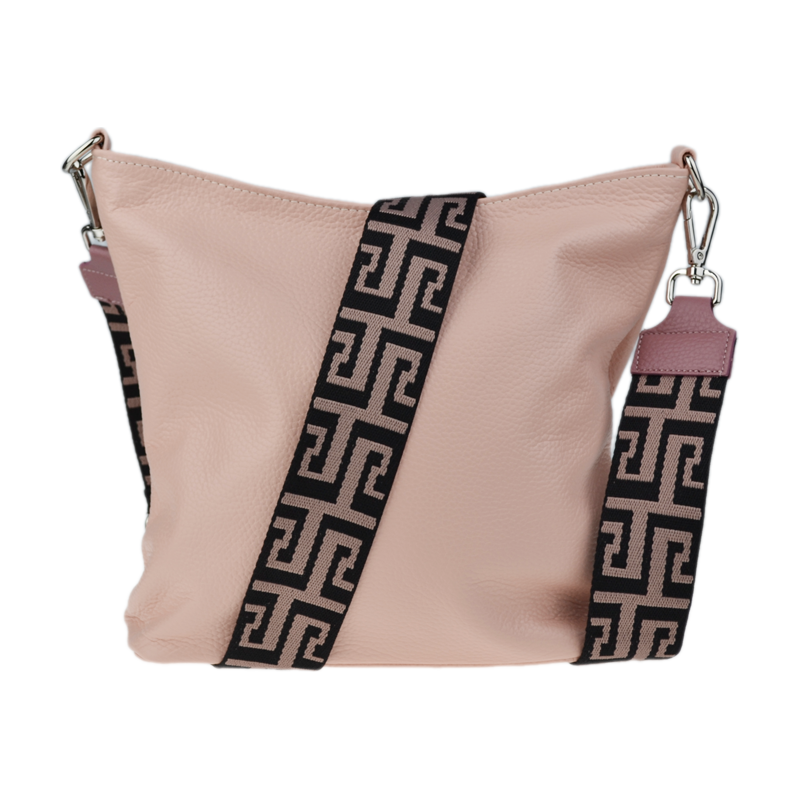 Ružová kožená talianska crossbody kabelka Amalia Rosa Chiara III 67861741