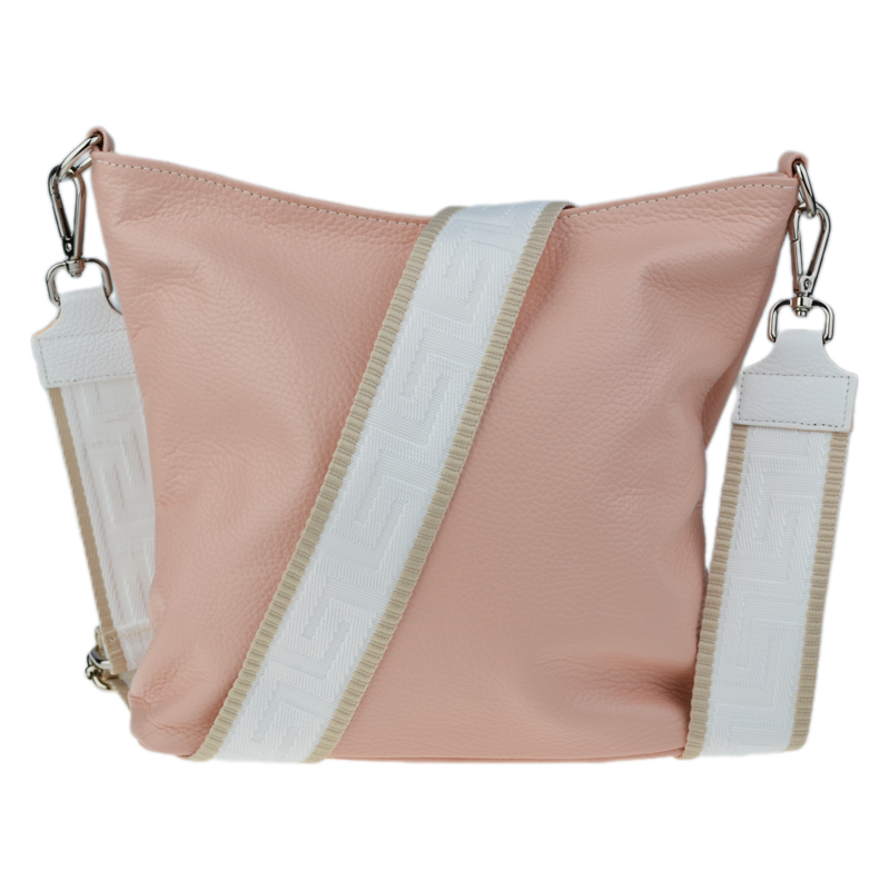 Ružová kožená talianska crossbody kabelka Amalia Rosa Chiara IV 67861742