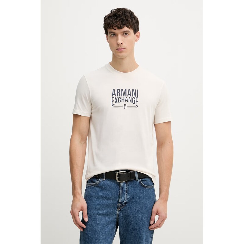 Pánske bavlnené tričko Armani Exchange 67867019