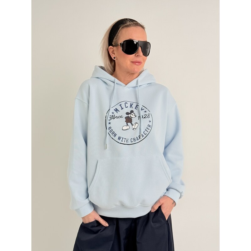 Voga Móda Svetlomodrá mikina CHARACTER 67861793