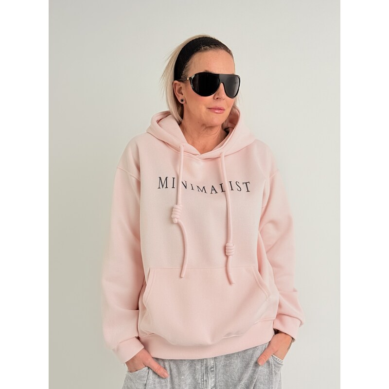 Voga Móda Ružová mikina LIST 67861789