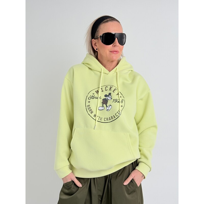 Voga Móda Pistáciová mikina CHARACTER 67861786