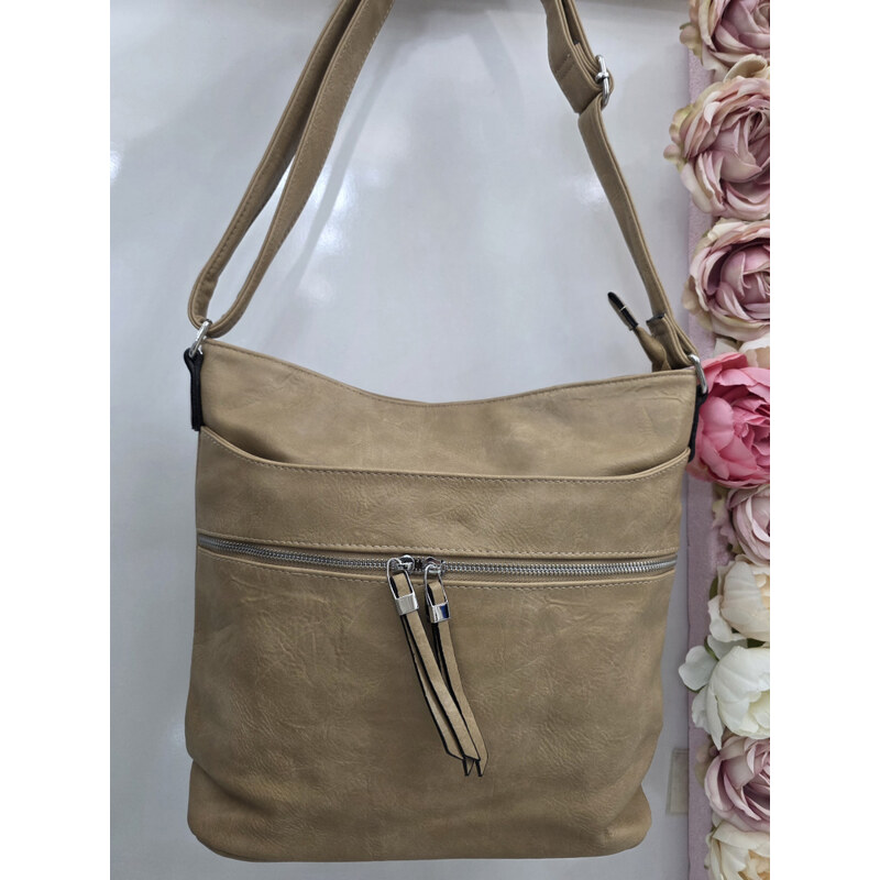 Katrins Fashion Hnedá crossbody kabelka Italy 67861711