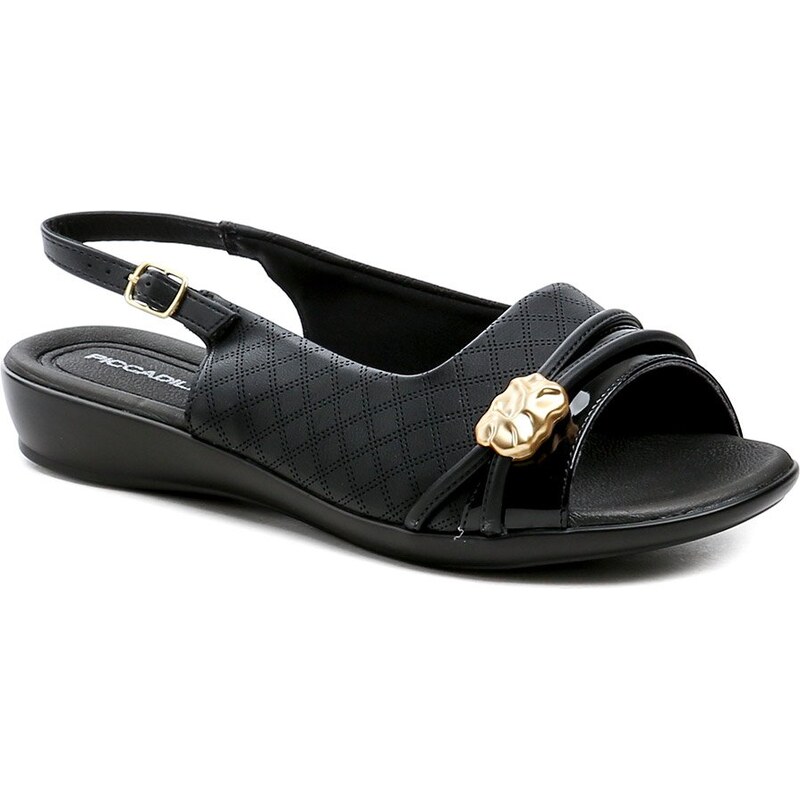 Piccadilly 500408-1 čierne dámske nadmerné sandále šírka H 67862802