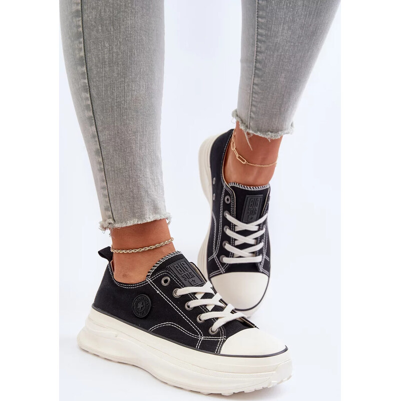 Čierne dámske tenisky na masívnej podrážke Big Star 67863255