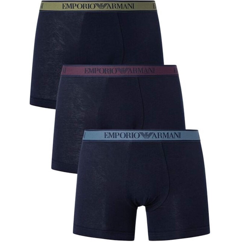 Emporio Armani Boxerky námornícka modrá / svetlomodrá / kaki / 67867159