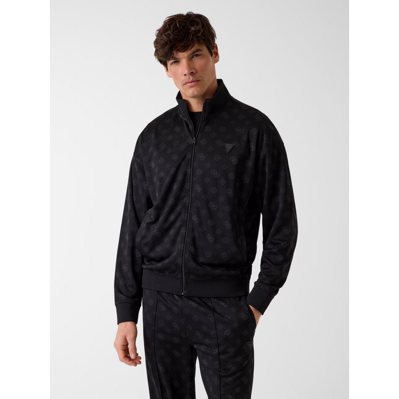 Guess ovidio full zip sweatshirt PEONY BLACK 67863378