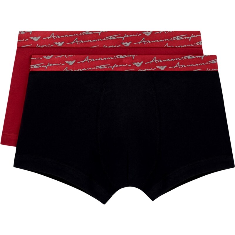 Emporio Armani Boxerky sivá / červená / čierna melírovaná 67867573