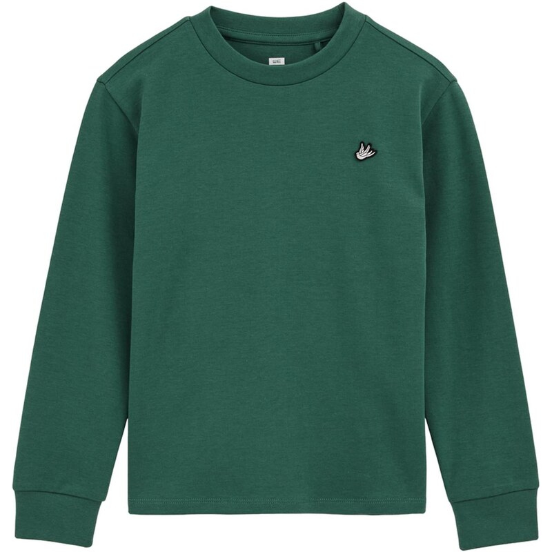 WE Fashion Tričko svetlosivá / tmavozelená / čierna 67867590