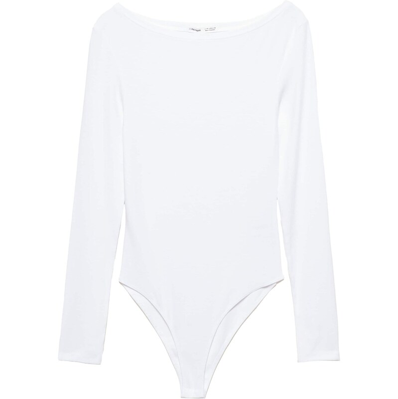 Pull&Bear Košeľové body biela 67867330