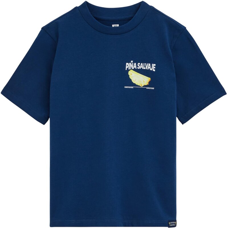 WE Fashion Tričko tmavomodrá / žltá / biela 67867782