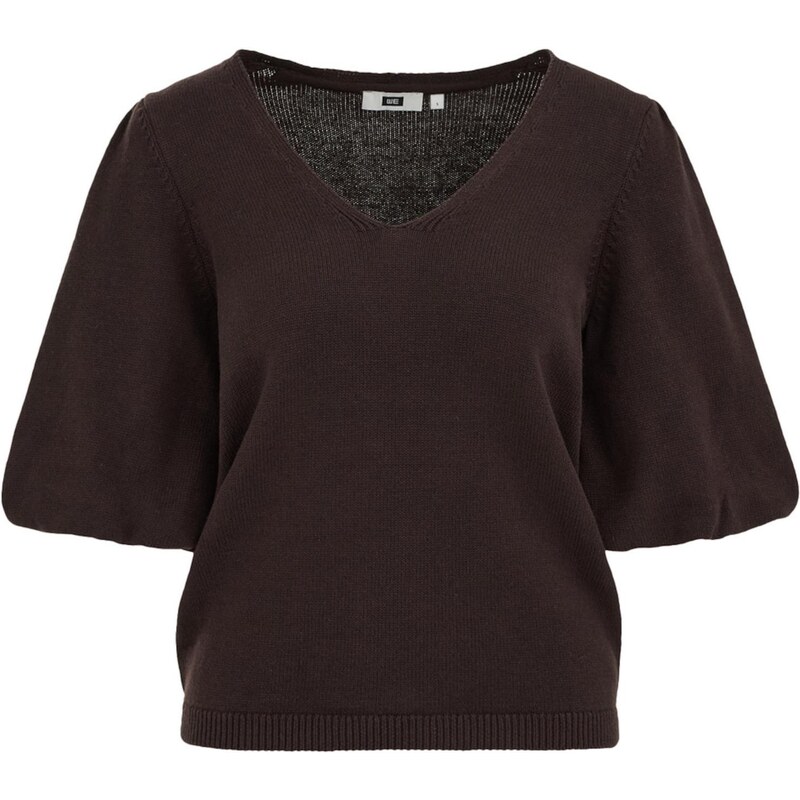 WE Fashion Sveter tmavohnedá 67867848