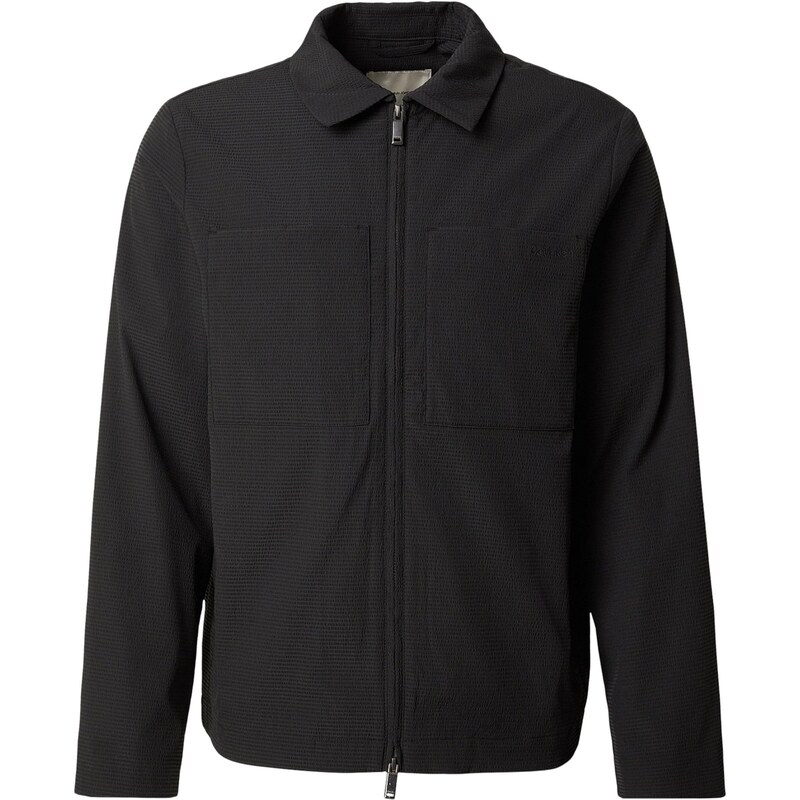 Calvin Klein Prechodná bunda Seersucker čierna 67867964