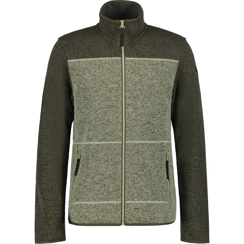 ICEPEAK Flisová bunda AGEN tmavosivá / svetlozelená 67867969