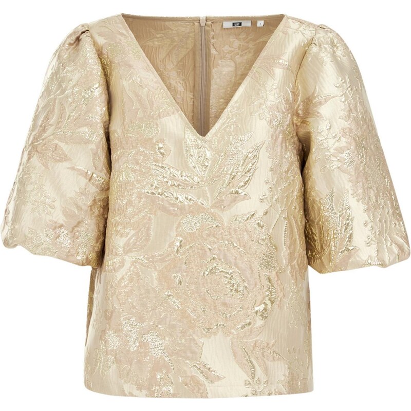 WE Fashion Blúzka béžová / zlatá 67867989