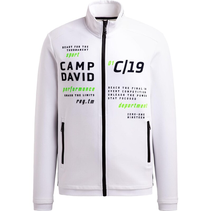 CAMP DAVID Tepláková bunda biela 67868045