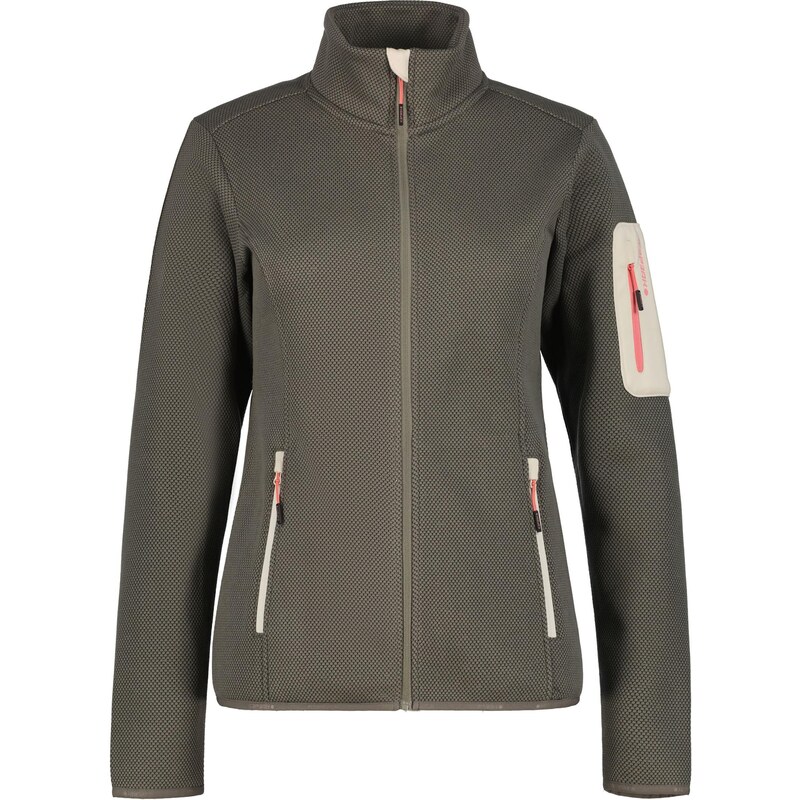 ICEPEAK Funkčná flisová bunda Bowersville krémová / tmavosivá / ružová 67868140