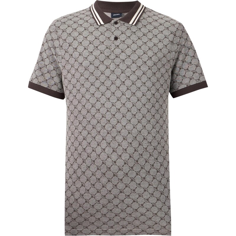 JOOP! Tričko Jessino tmavohnedá / sivá / biela 67868157