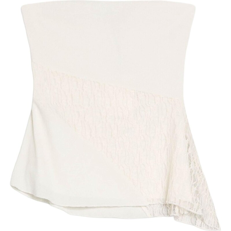 Bershka Top šedobiela 67868216