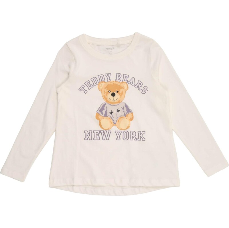 NAME IT Tričko NMFVIOLET svetlohnedá / pastelovo fialová / 67868265