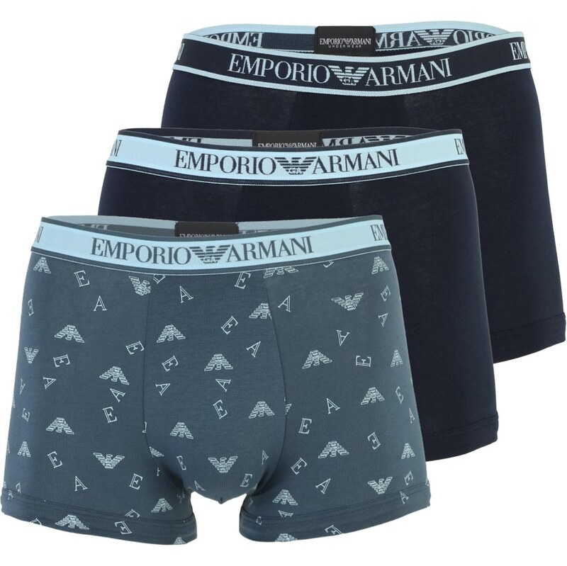 Emporio Armani Boxerky námornícka modrá / dymovo modrá / svetlomodrá 67868292